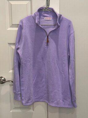 Discount Diva Boutique Lavender Lived In 1/4 Zip Garment Washed Fleece